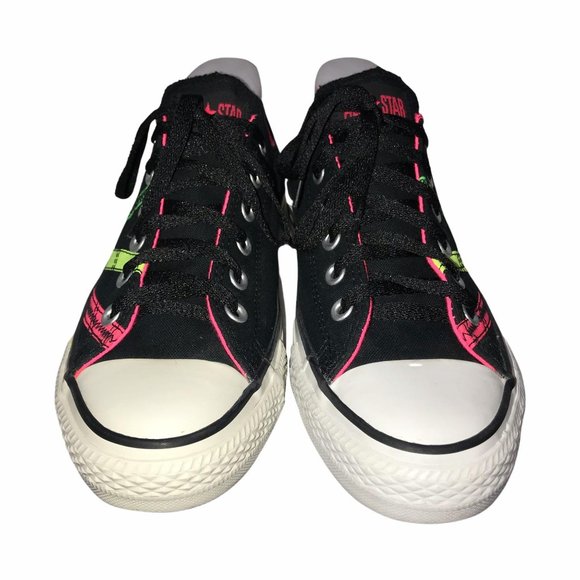 Converse All Star Black Rainbow Sneakers 7 - Picture 3 of 8